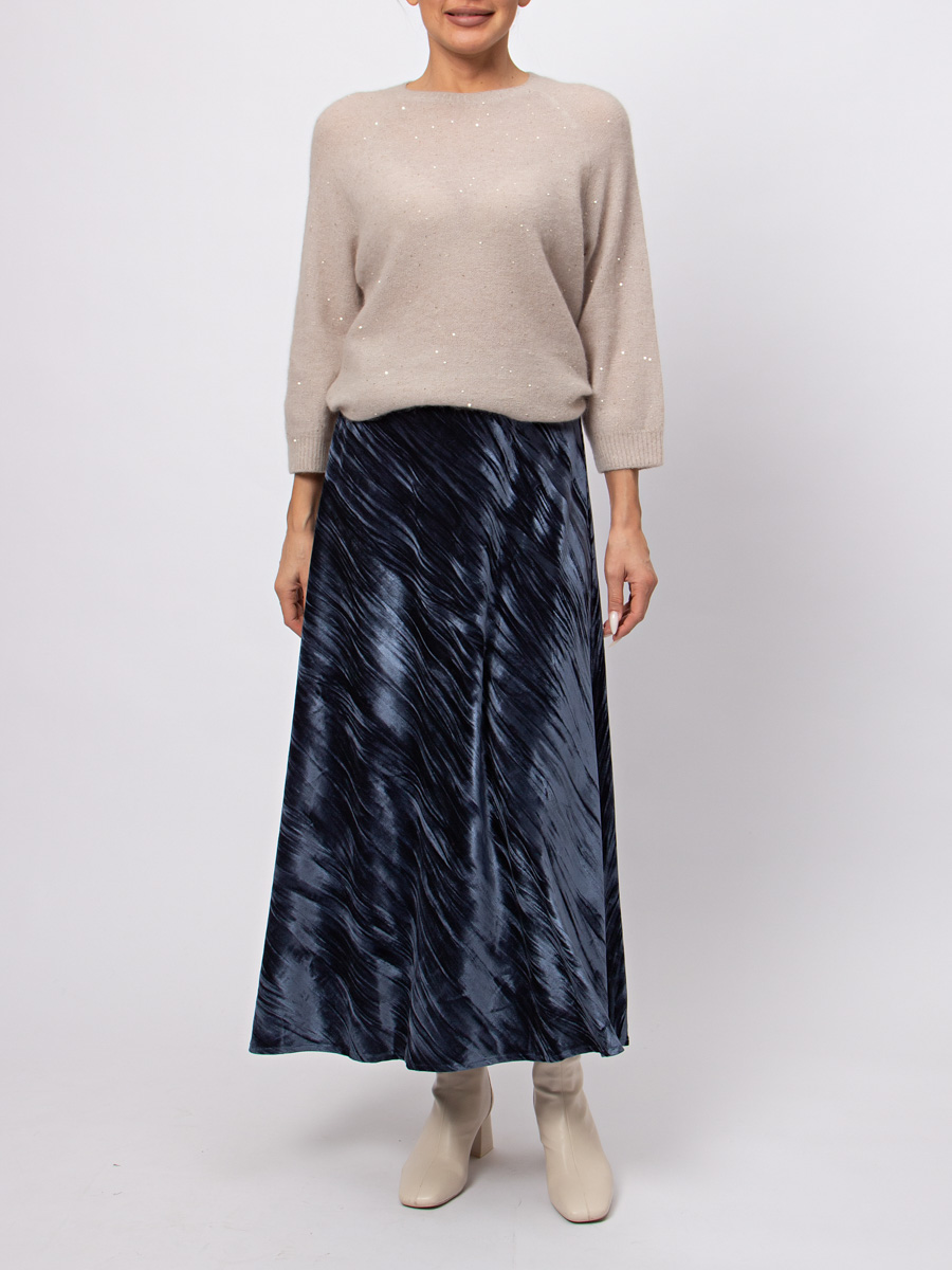 Юбка бархатная A25715G